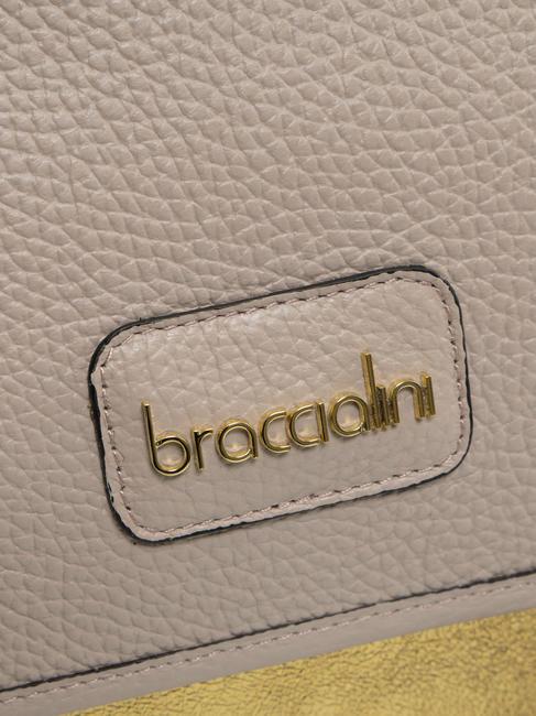 SARA Aktentasche aus Leder Pulver/Gold - Damentaschen