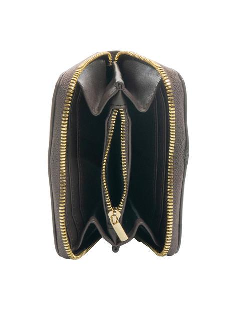 MONOGRAM Kleine Geldb&ouml;rse mit umlaufendem Rei&szlig;verschluss braun - Brieftaschen Damen