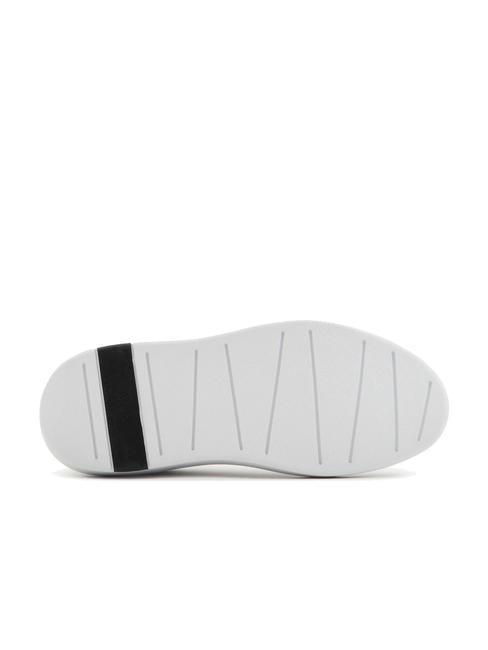 Sneaker in Haut Ledersneaker op.wei&szlig; + schwarz - Herrenschuhe