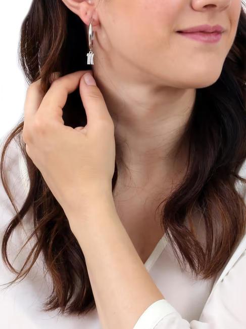 BROADWAY Kreisohrringe mit Anh&auml;nger Stahl - Ohrringe