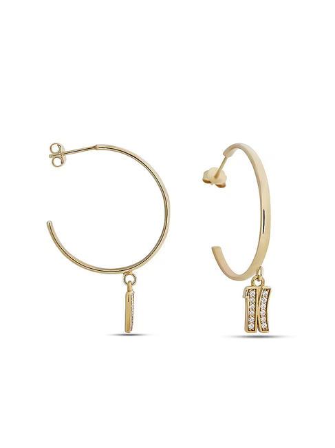 BROADWAY Kreisohrringe mit Anh&auml;nger Gold - Ohrringe