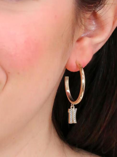 BROADWAY Kreisohrringe mit Anh&auml;nger Gold - Ohrringe