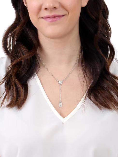 BROADWAY Halskette mit Logoanh&auml;nger und Zirkonen Stahl - Halsketten