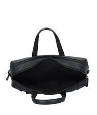 PIQUADRO PAN  15,6-Zoll-Laptop-Aktentasche aus Leder Schwarz - Arbeitstaschen - 4