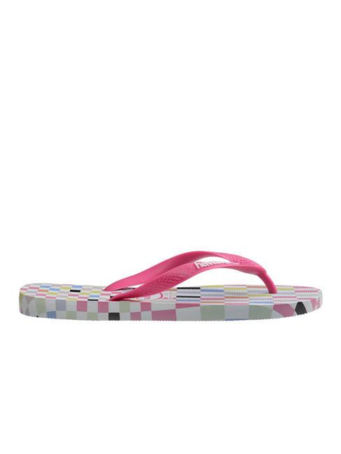 TOP CHECK Flip-Flops eisgrau/rosa - Schuhe Unisex