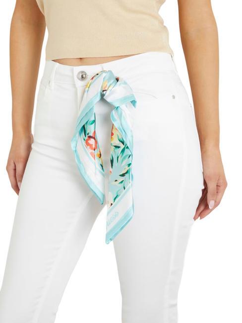 1981 CAPRI R&ouml;hrenjeans mit Schal purwei&szlig; - Damenjeans