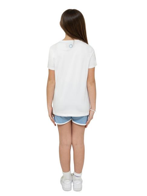 LIMEO Set aus Baumwoll-T-Shirt und Bermuda-Shorts wei&szlig;/azurblau - Trainingsanz&uuml;ge f&uuml;r Kinder