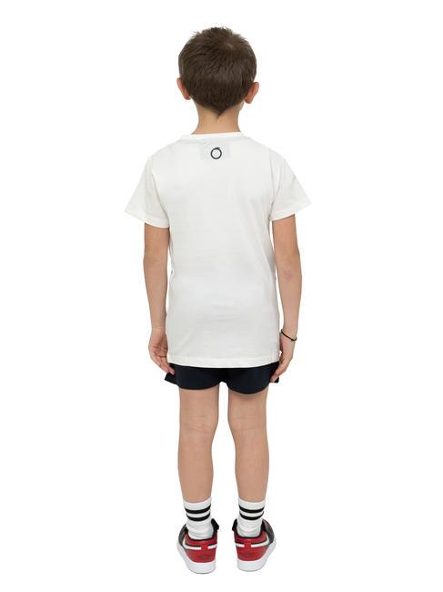 ROJI Set aus Baumwoll-T-Shirt und Bermuda-Shorts wei&szlig;/ind. - Trainingsanz&uuml;ge f&uuml;r Kinder