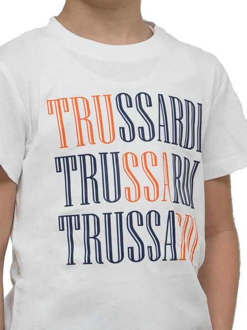 ROJI Set aus Baumwoll-T-Shirt und Bermuda-Shorts wei&szlig;/ind. - Trainingsanz&uuml;ge f&uuml;r Kinder