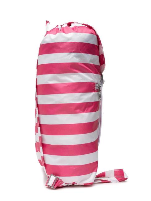 MINISAC VINTAGE Faltbarer Rucksack rosa wei&szlig; - Rucks&auml;cke f&uuml;r Schule &amp; Freizeit