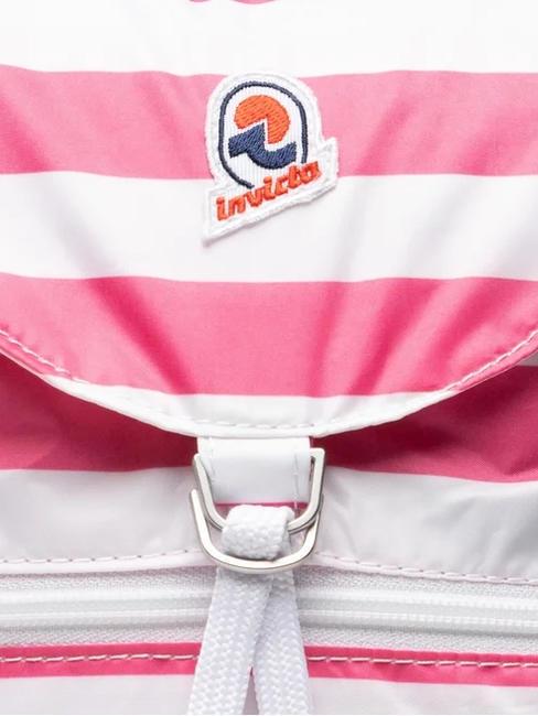 MINISAC VINTAGE Faltbarer Rucksack rosa wei&szlig; - Rucks&auml;cke f&uuml;r Schule &amp; Freizeit