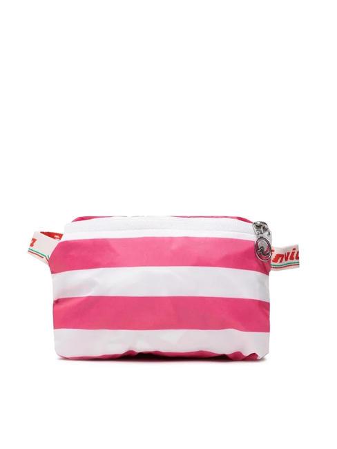 MINISAC VINTAGE Faltbarer Rucksack rosa wei&szlig; - Rucks&auml;cke f&uuml;r Schule &amp; Freizeit