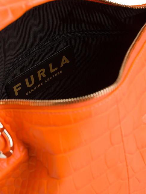 GINGER Kleine Handtasche aus Kokosleder fluoreszierendes Orange - Damentaschen