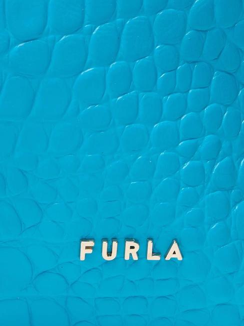 GINGER Kleine Handtasche aus Kokosleder cyan - Damentaschen