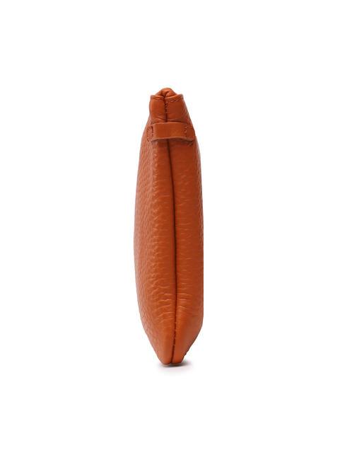 HERMY Clutch aus geh&auml;mmertem Leder Saft-Natur - Damentaschen