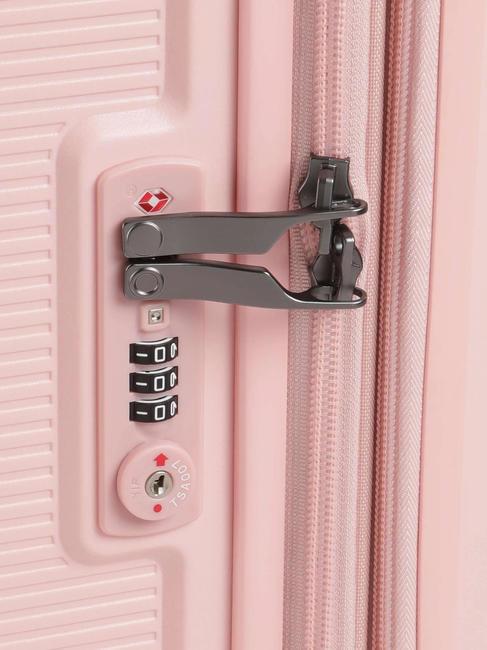 FORZA Set mit 3 erweiterbaren Trolleys: Kabine+Mittel+Gro&szlig; Rosa - Trolleyset