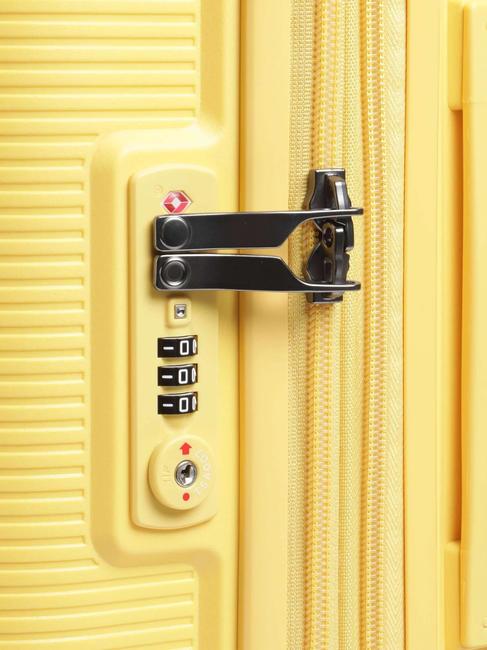 FORZA Erweiterbarer Handgep&auml;ckwagen Gelb - Handgep&auml;ck