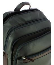 PIQUADRO X1 15,6-Zoll-Laptop-Rucksack aus Leder blau / braun - PC-Rucks&auml;cke - 4