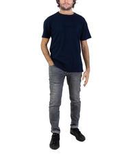 ASPESI BASIC FLOCK Baumwoll-T-Shirt mit Logo Marine - Herren-T-Shirts - 5
