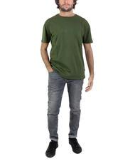 ASPESI BASIC FLOCK Baumwoll-T-Shirt mit Logo Milit&auml;r - Herren-T-Shirts - 5