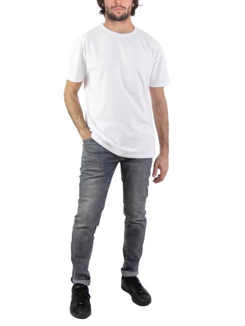 BASIC FLOCK Baumwoll-T-Shirt mit Logo Wei&szlig; - Herren-T-Shirts