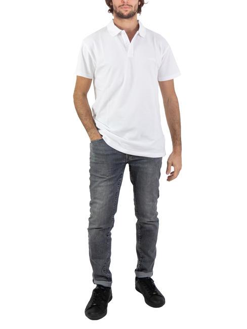 BASIC Kurz&auml;rmliges Stretch-Poloshirt Wei&szlig; - Herren-Polo-Shirts/Herren-Polo-Shirt/Herrenpoloshirt/Herrenpoloshirts