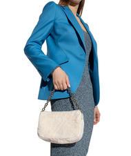 FURLA MOON Umh&auml;ngetasche mit Schultergurt wei&szlig;e Baumwolle - Damentaschen - 6