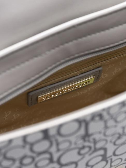 GIADA Schultertasche grau wei&szlig; - Damentaschen