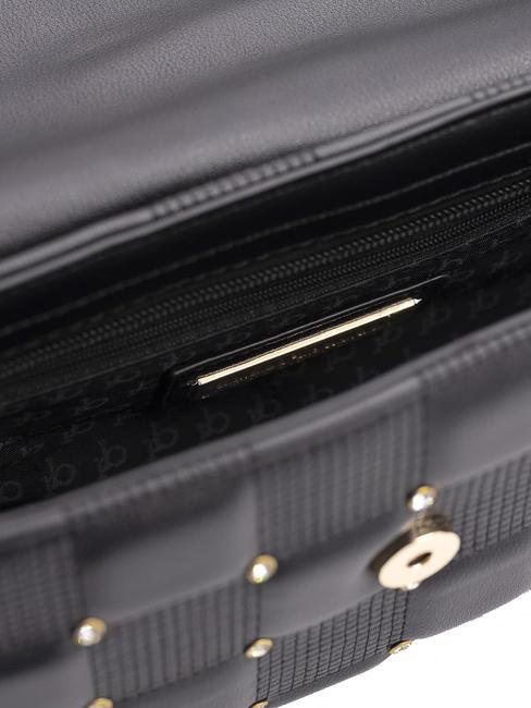 DIAMANTE Mini-Umh&auml;ngetasche mit Schultergurt Schwarz - Damentaschen