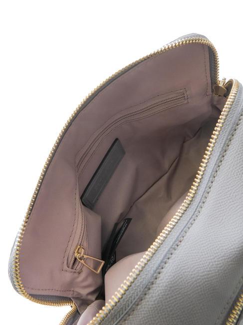 EVERY-TIME Kleine Umh&auml;ngetasche mit 2 F&auml;chern silbergrauer Jacquard - Damentaschen