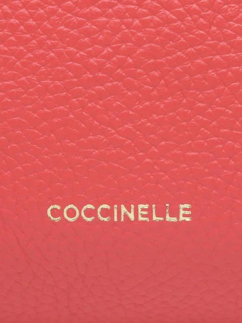 BEAT CLUTCH Clutch aus geh&auml;mmertem Leder Preiselbeeren - Damentaschen