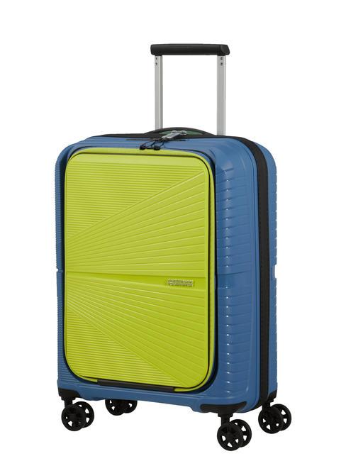 AIRCONIC Handgep&auml;ck-Trolley, 15,6" PC-Halterung Kronenblau/Limette - Handgep&auml;ck