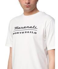 NORTH SAILS MASERATI T-Shirt aus Baumwolle mit Maxi-Print Wei&szlig; - Herren-T-Shirts - 3