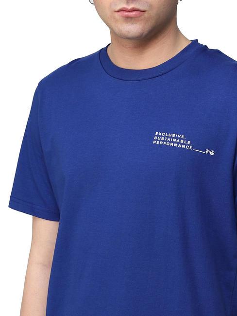 MASERATI Baumwoll-T-Shirt mit Aufdruck Elektrisches Blau - Herren-T-Shirts