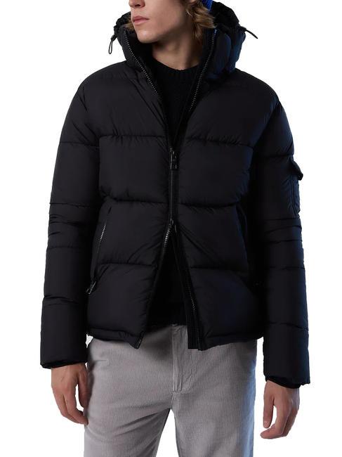 BEAM PUFFER Jacke mit Kapuze Schwarz - Daunenjacken f&uuml;r Herren