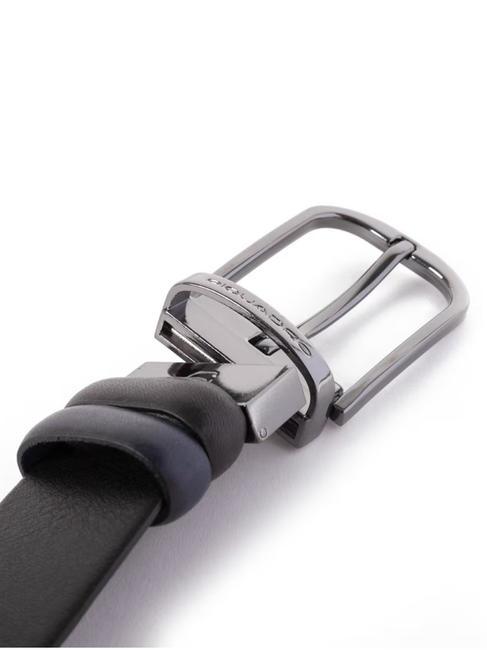 BLACK SQUARE Wendeg&uuml;rtel aus Leder Schwarz Blau - G&uuml;rtel