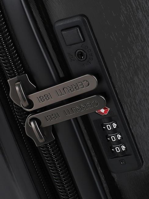 1881 Mittelgro&szlig;er erweiterbarer Trolley Schwarz - Harte Trolleys