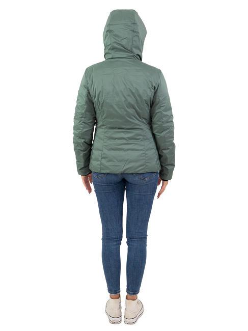 SCIRE NY DOUBLE Doppelseitige Daunenjacke mit Kapuze dunkler Wald - Graphitblau - Daunenjacken f&uuml;r Damen