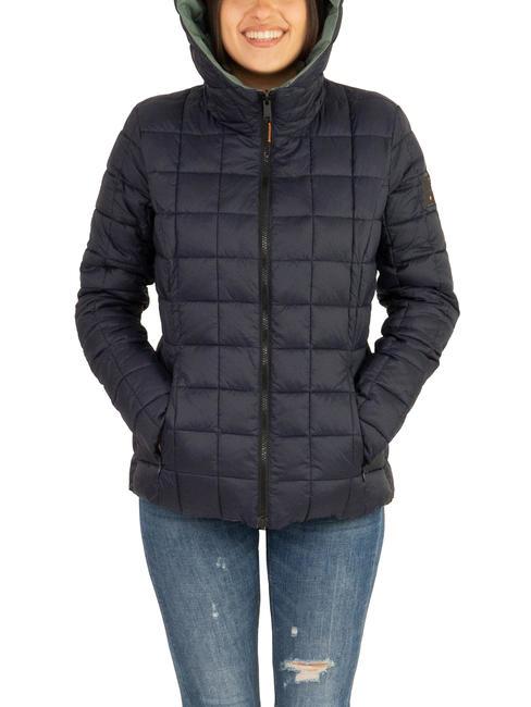 SCIRE NY DOUBLE Doppelseitige Daunenjacke mit Kapuze dunkler Wald - Graphitblau - Daunenjacken f&uuml;r Damen