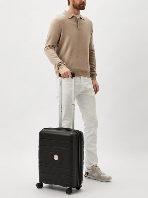 ADAM Erweiterbarer Handgep&auml;ckwagen Schwarz - Handgep&auml;ck