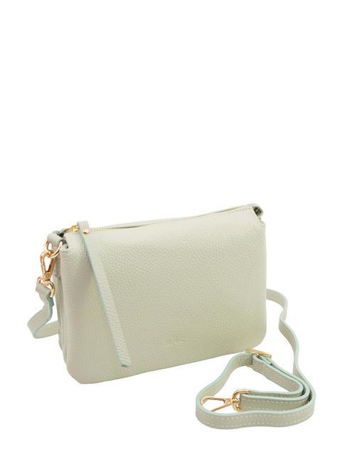 SIMONA Umh&auml;ngetasche aus Tris-Dollar-Leder arktisches Blaugr&uuml;n - Damentaschen