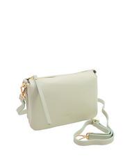 LESAC SIMONA Umh&auml;ngetasche aus Tris-Dollar-Leder arktisches Blaugr&uuml;n - Damentaschen - 2