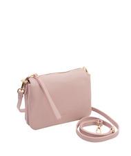 LESAC SIMONA Umh&auml;ngetasche aus Tris-Dollar-Leder tausendj&auml;hriges Rosa - Damentaschen - 2