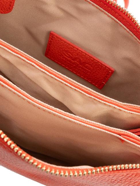 SIMONA Umh&auml;ngetasche aus Tris-Dollar-Leder Koralle - Damentaschen