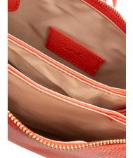 LESAC SIMONA Umh&auml;ngetasche aus Tris-Dollar-Leder Koralle - Damentaschen - 5