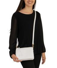 LESAC SIMONA Umh&auml;ngetasche aus Tris-Dollar-Leder optisches Wei&szlig; - Damentaschen - 4