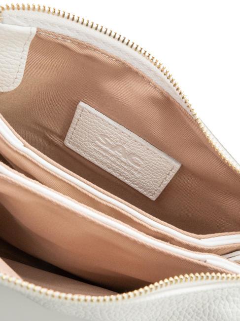 SIMONA Umh&auml;ngetasche aus Tris-Dollar-Leder optisches Wei&szlig; - Damentaschen