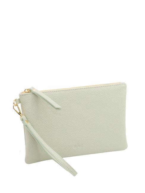 ROBERTA Dollar-Clutch aus Leder arktisches Blaugr&uuml;n - Damentaschen