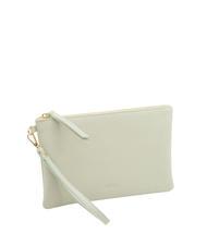 LESAC ROBERTA Dollar-Clutch aus Leder arktisches Blaugr&uuml;n - Damentaschen - 2