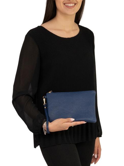 ROBERTA Dollar-Clutch aus Leder Jeans - Damentaschen